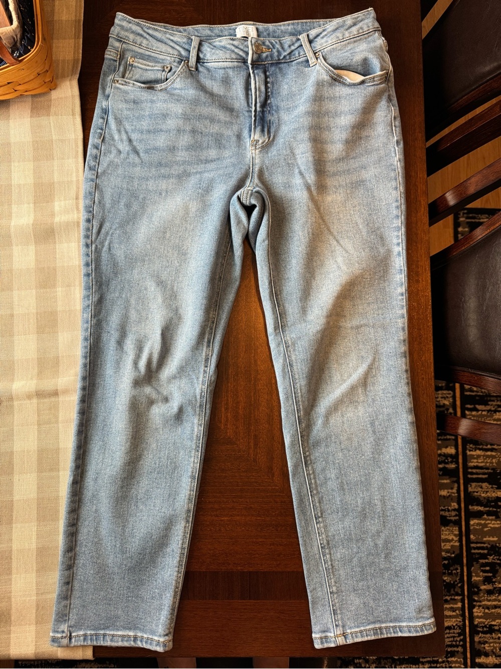 Time and Tru Light Blue Straight Leg Jeans